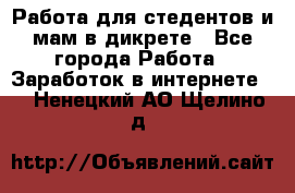 Работа для стедентов и мам в дикрете - Все города Работа » Заработок в интернете   . Ненецкий АО,Щелино д.